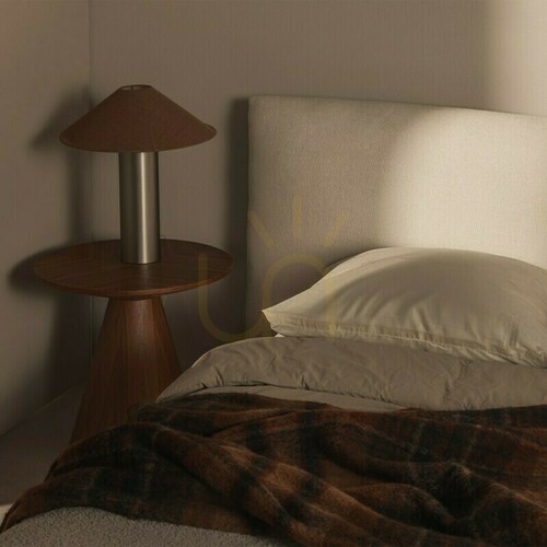 Check UNAR Upholstered Bed, 180 x 200 cm, with Frame and Storage, Beige, Nova Nook
