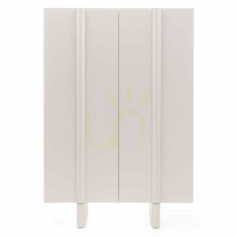 OSSM Two-Door Chest of Drawers, Cashmere Color, Rounded Nova Nook