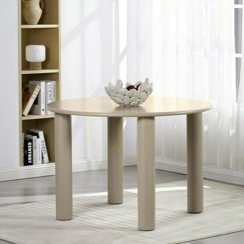 Check OKIJ Table, 110 cm, round, dark beige, Nova Nook