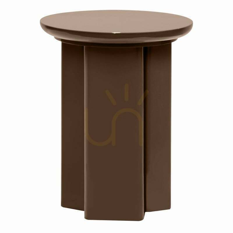 View RIEB Side Table, 40 cm, light brown, mocha-colored, with a Nova Nook gloss finish RIEB Side Table, 40 cm, light brown, mocha-colored, with a Nova Nook gloss finish
