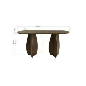 OKUN Console Table/Desk, 150 cm, Dark Walnut, Nova Nook small 1