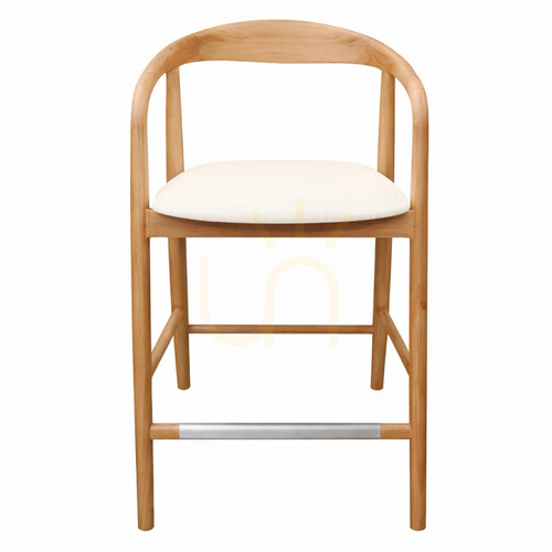 Check UDVIKA STOOL 2.0 – a wooden stool with rounded shapes, natural/cream color by Nova Nook