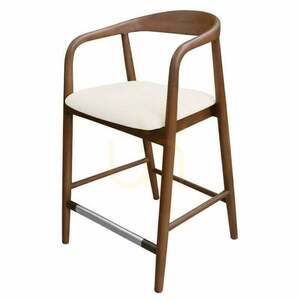UDVIKA STOOL 2.0 – a wooden stool with rounded shapes, walnut/cream Nova Nook small 0
