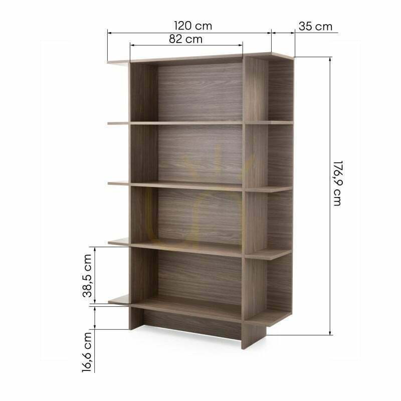 View ANSO Bookcase, Nova Nook Pearl Oak ANSO Bookcase, Nova Nook Pearl Oak