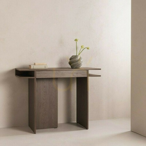 Check ANSO Desk/Console with Drawer, “Baltic Storm” Oak by Nova Nook