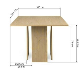 ASPER 100 cm Square Dining Table, Cremona Oak, Torro Nova Nook 4 ASPER 100 cm Square Dining Table, Cremona Oak, Torro Nova Nook small 4
