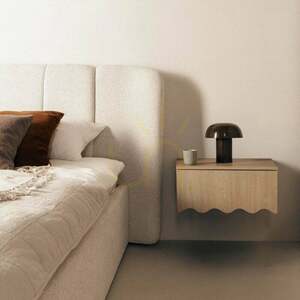TIM Nightstand in Cremona Torro Oak, Nova Nook Wavy Design small 1