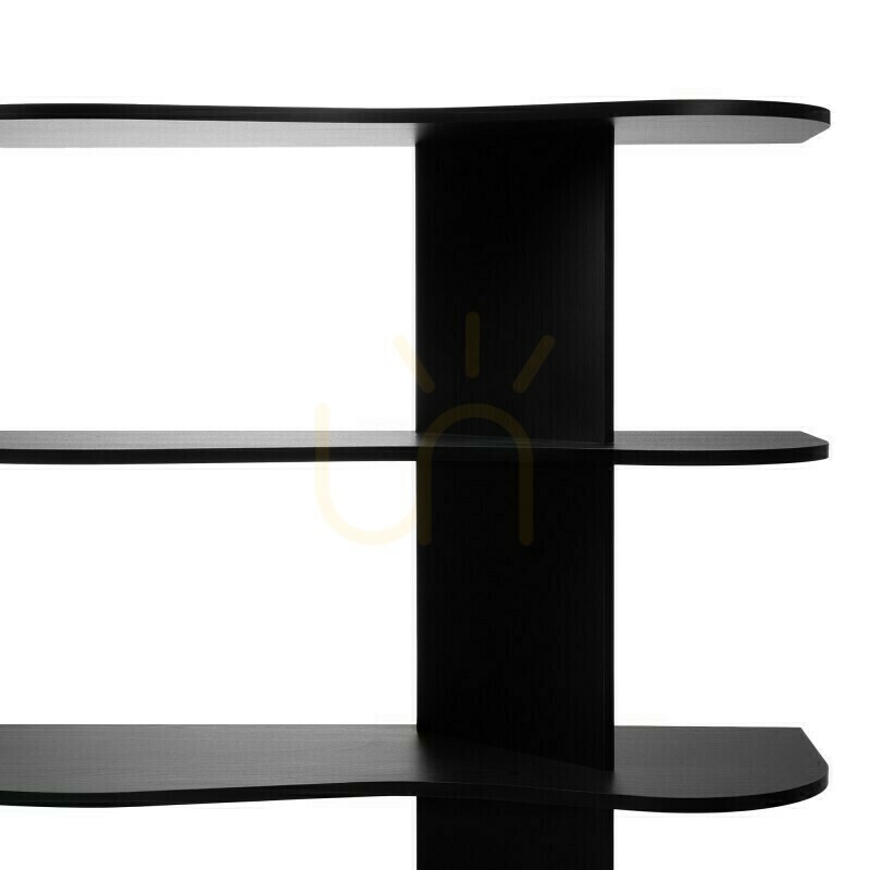 Display RHIO Low Shelf, Black, Wavy Nova Nook RHIO Low Shelf, Black, Wavy Nova Nook