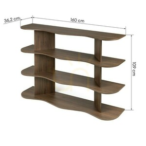 RHIO Low Shelf, Villa Walnut, Nova Nook Wavy small 7