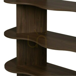 RHIO Nova Nook wall-mounted shelving unit 6 wavy shelves Villa walnut 120x36x181 cm small 4