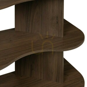 RHIO Nova Nook wall-mounted shelving unit 6 wavy shelves Villa walnut 120x36x181 cm small 5