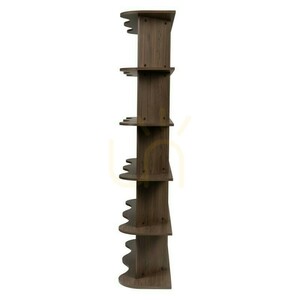 RHIO Nova Nook wall-mounted shelving unit 6 wavy shelves Villa walnut 120x36x181 cm small 8