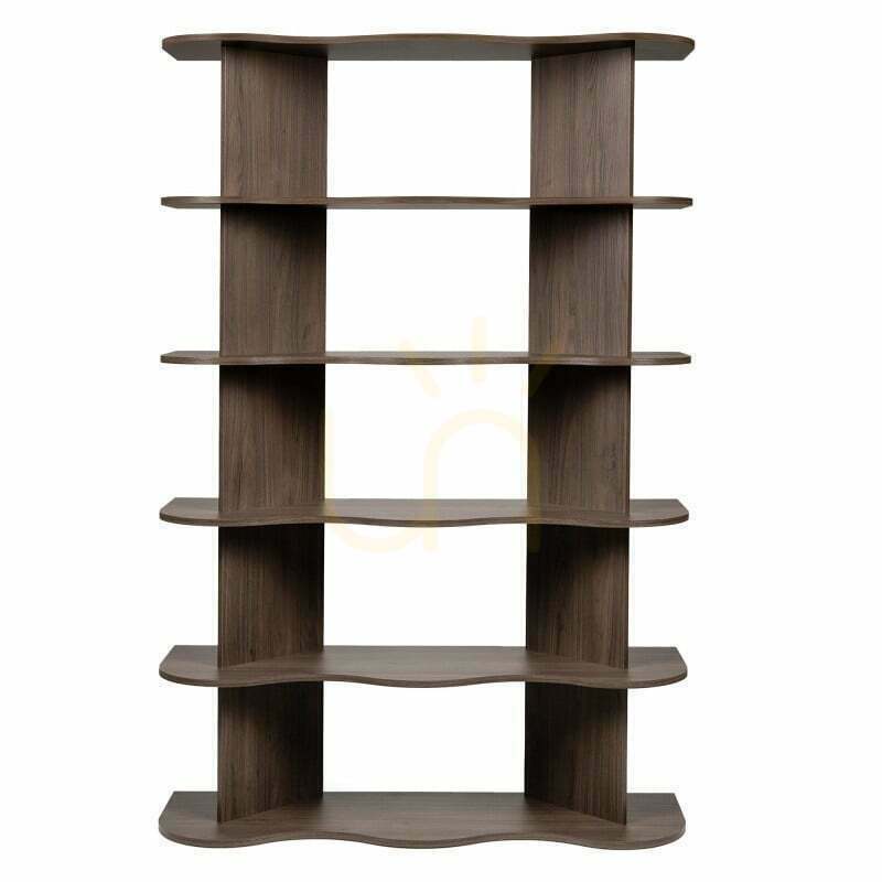 RHIO Tall Shelf, Villa Walnut, Nova Nook Wavy