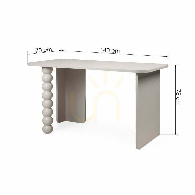 Preview ORELIA Desk, cashmere color, Nova Nook decorative leg ORELIA Desk, cashmere color, Nova Nook decorative leg