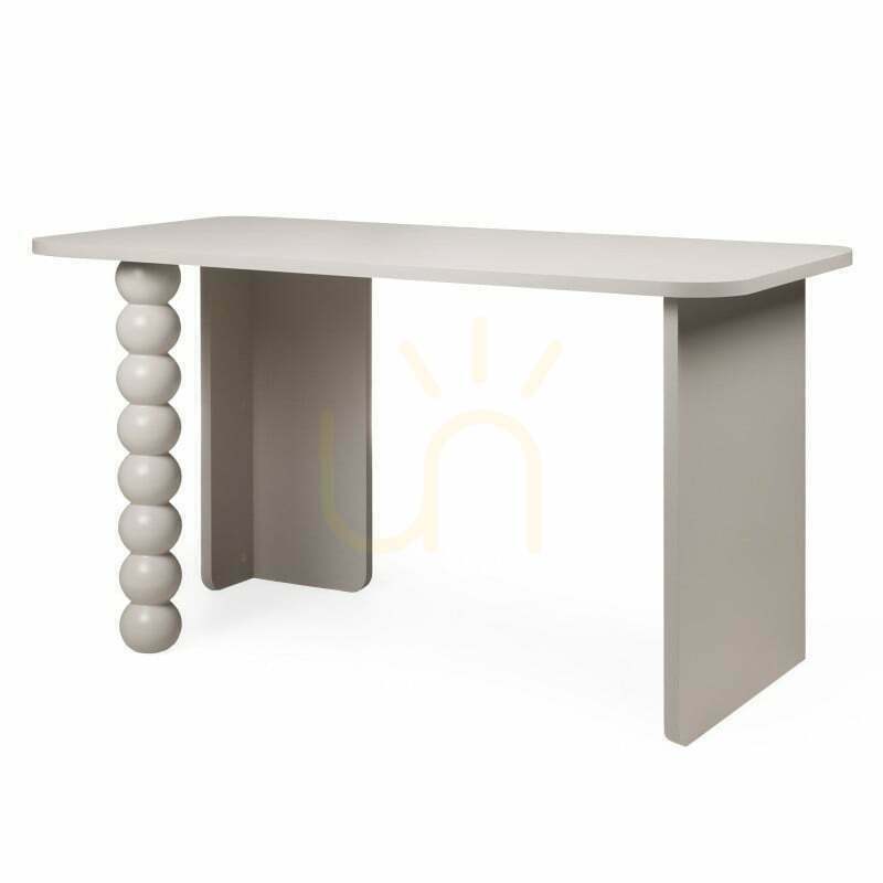 Show ORELIA Desk, cashmere color, Nova Nook decorative leg ORELIA Desk, cashmere color, Nova Nook decorative leg