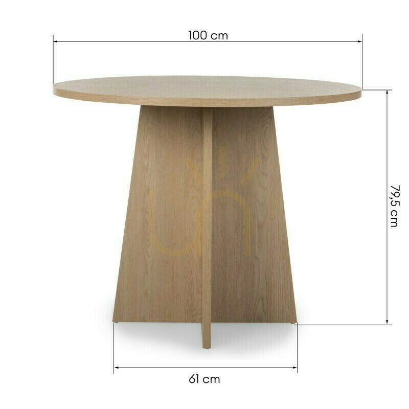 Check CRANE II 100 cm Round Dining Table, Cremona Oak by Torro Nova Nook CRANE II 100 cm Round Dining Table, Cremona Oak by Torro Nova Nook