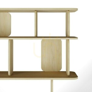 ROOM II – tall bookcase with rounded shapes, Cremona Torro Nova Nook oak small 6
