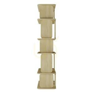 ROOM II – tall bookcase with rounded shapes, Cremona Torro Nova Nook oak small 8