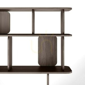 Nova Nook SALA II tall bookcase, Villa Walnut, 120 × 179 cm small 3