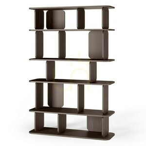 Nova Nook SALA II tall bookcase, Villa Walnut, 120 × 179 cm small 6