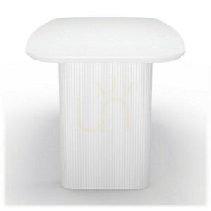 Nova Nook ESILLA dining table, white, with fluted legs small 3