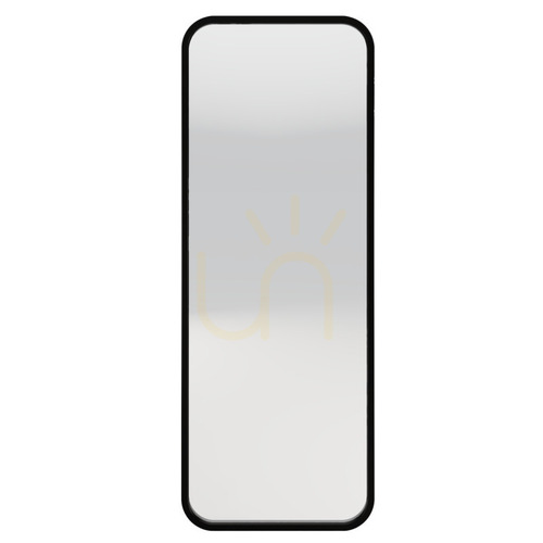 Check SIMPLE II Wall Mirror in a Wooden Frame, 60 x 160 cm, rectangular with rounded edges, black, Nova Nook