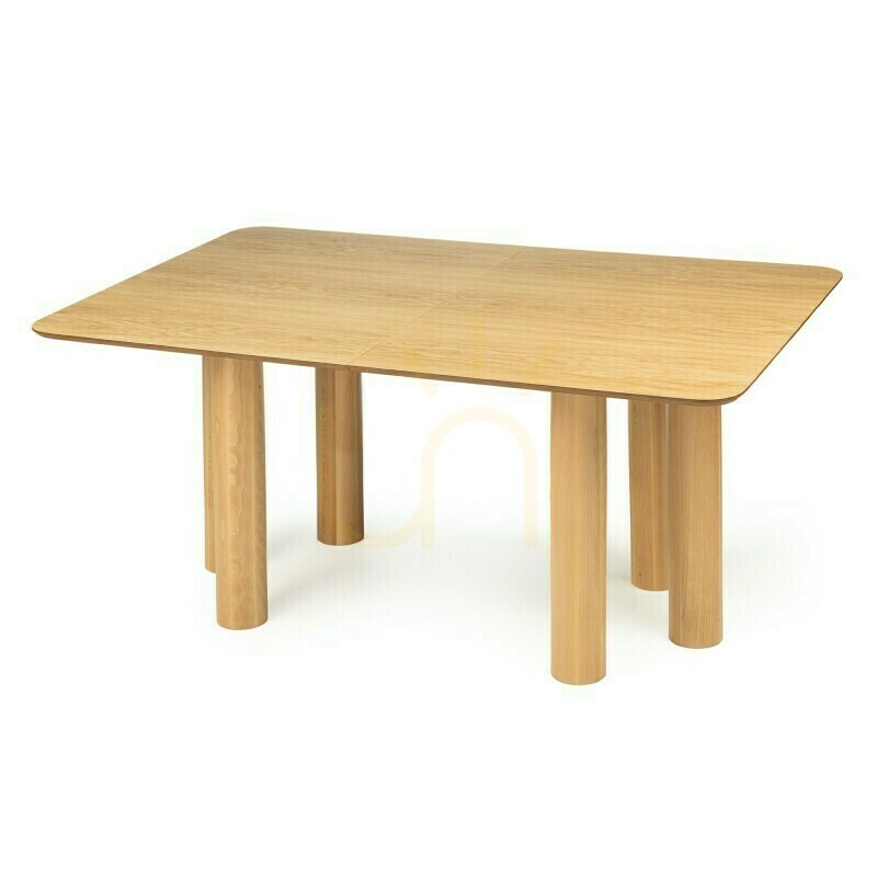 Check LOALOA Extendable Table 140–200 cm, natural oak veneer, beech wood, rounded edges, Nova Nook LOALOA Extendable Table 140–200 cm, natural oak veneer, beech wood, rounded edges, Nova Nook