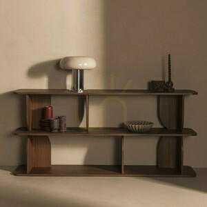 LLOK Low Shelf, Rounded, Warmian Walnut, Nova Nook small 1