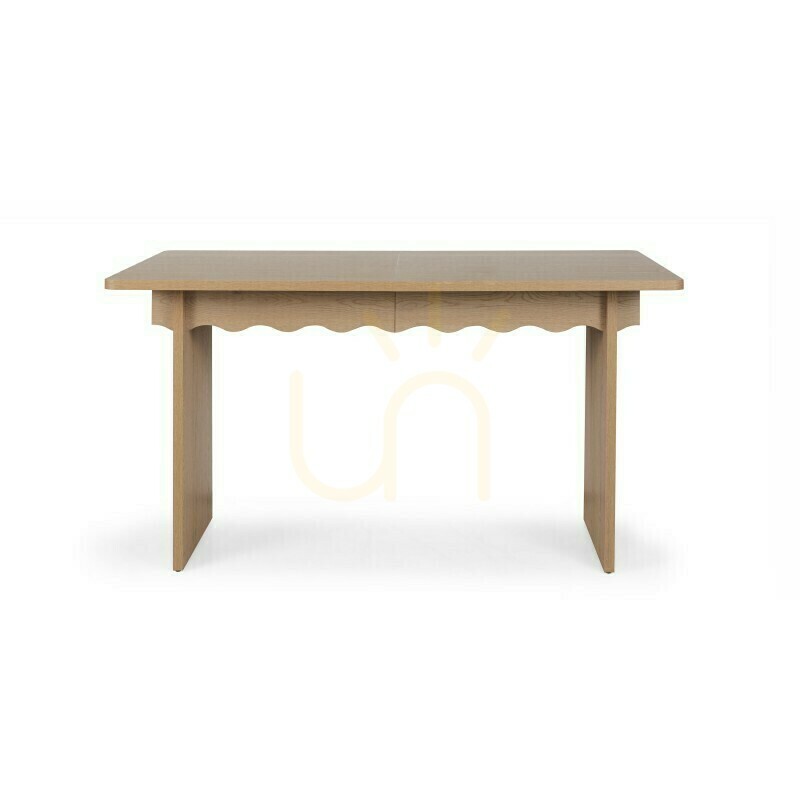 FLLOR Extendable Table 140–200 cm, Cremona Torro Oak, Nova Nook Decorative Wavy Pattern