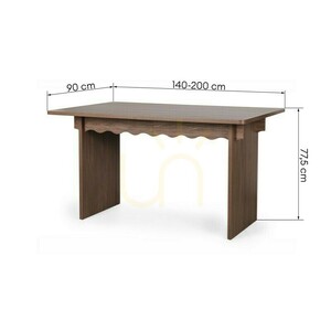 FLLOR Extendable Table 140–200 cm, Lincoln Walnut, Nova Nook Decorative Wavy Pattern 7 FLLOR Extendable Table 140–200 cm, Lincoln Walnut, Nova Nook Decorative Wavy Pattern small 7