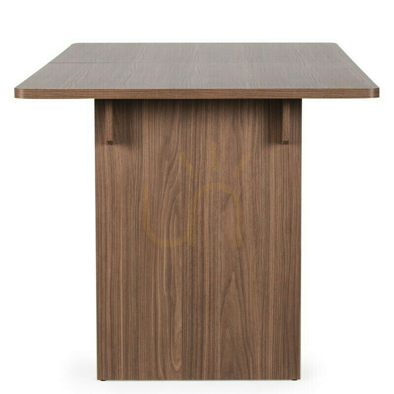 Display FLLOR Extendable Table 140–200 cm, Lincoln Walnut, Nova Nook Decorative Wavy Pattern FLLOR Extendable Table 140–200 cm, Lincoln Walnut, Nova Nook Decorative Wavy Pattern