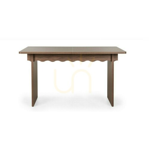 Check FLLOR extendable table 140–200 cm Lincoln walnut, decorative wave, Nova Nook