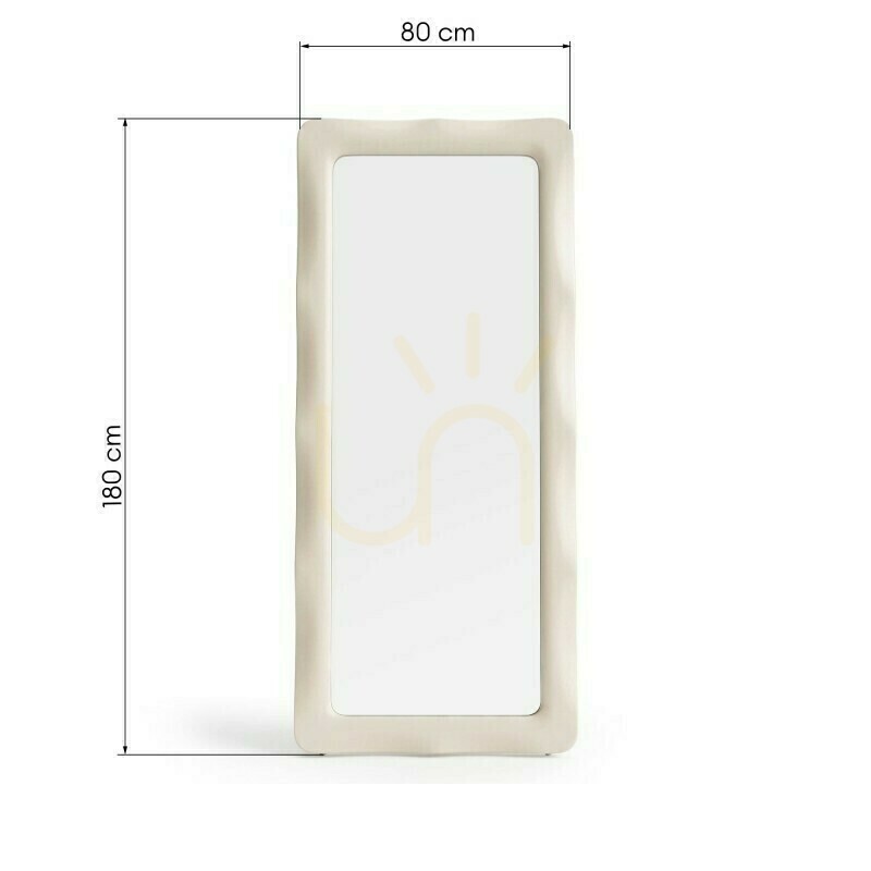 Check NOELLA Rectangular Mirror, 180 x 80 cm, Light Beige, Glossy, Nova Nook NOELLA Rectangular Mirror, 180 x 80 cm, Light Beige, Glossy, Nova Nook