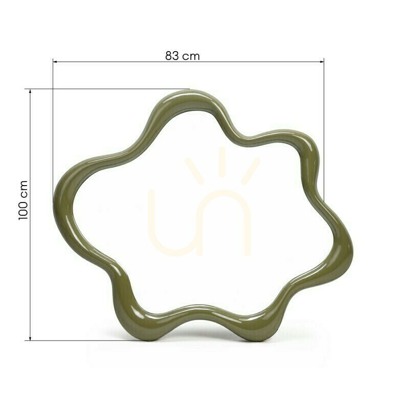 Display IZZY Wall Mirror, irregularly shaped, light green, glossy, by Nova Nook IZZY Wall Mirror, irregularly shaped, light green, glossy, by Nova Nook