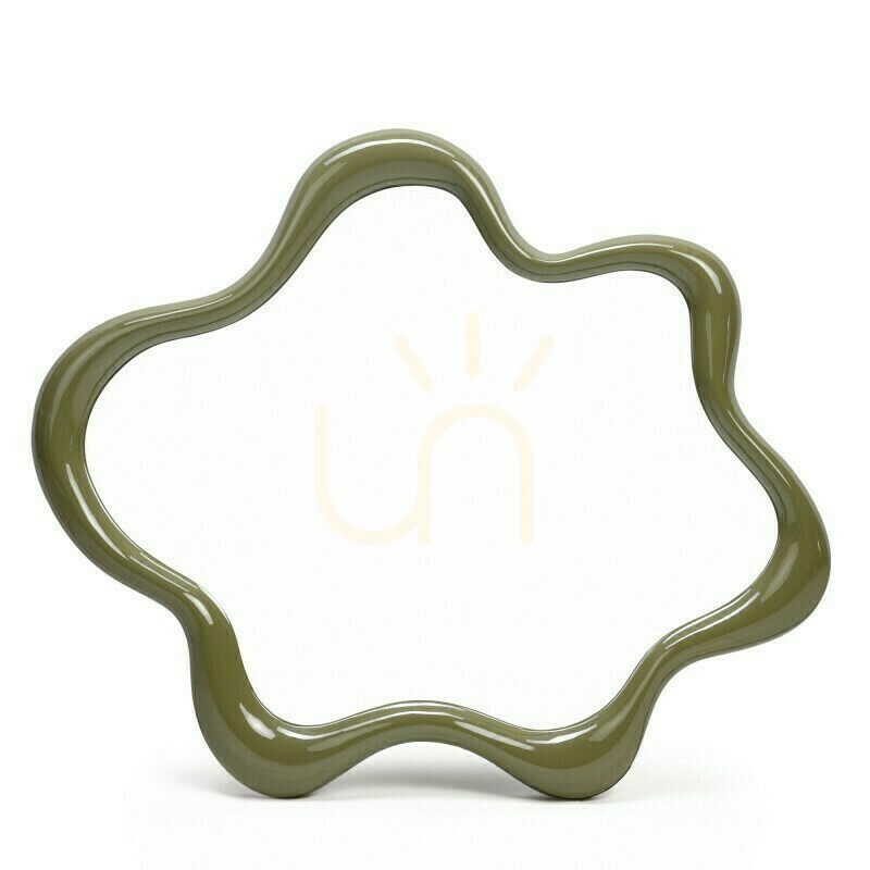 Check IZZY Wall Mirror, irregularly shaped, light green, glossy, by Nova Nook IZZY Wall Mirror, irregularly shaped, light green, glossy, by Nova Nook