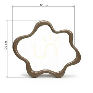 IZZY Wall Mirror, irregularly shaped, light brown/mocha, glossy, by Nova Nook 2 IZZY Wall Mirror, irregularly shaped, light brown/mocha, glossy, by Nova Nook small 2