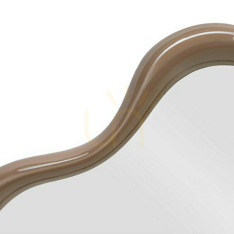 Display IZZY Wall Mirror, irregularly shaped, light brown/mocha, glossy, by Nova Nook IZZY Wall Mirror, irregularly shaped, light brown/mocha, glossy, by Nova Nook