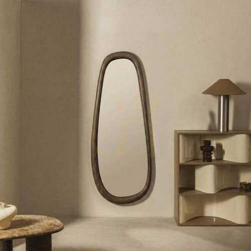 Check ALRO Wall Mirror, Dark Walnut Nova Nook