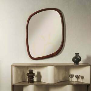 IRISO wall-mounted mirror, irregularly shaped, burgundy-brown in color, with a Nova Nook gloss finish 1 IRISO wall-mounted mirror, irregularly shaped, burgundy-brown in color, with a Nova Nook gloss finish small 1