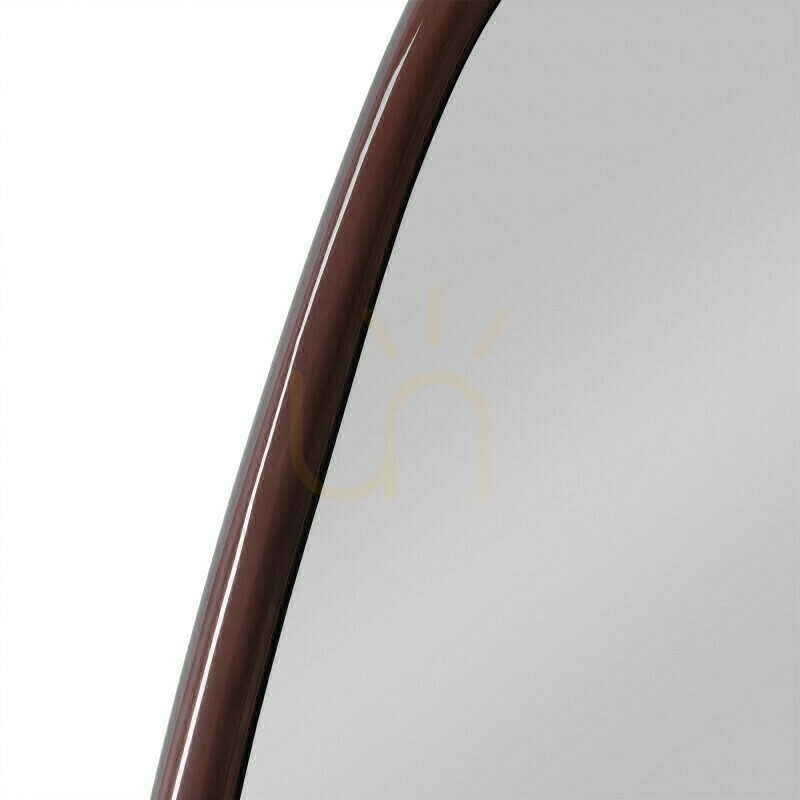 Check IRISO wall-mounted mirror, irregularly shaped, burgundy-brown in color, with a Nova Nook gloss finish IRISO wall-mounted mirror, irregularly shaped, burgundy-brown in color, with a Nova Nook gloss finish