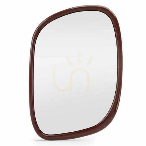 Check IRISO wall-mounted mirror, irregularly shaped, burgundy-brown in color, with a Nova Nook gloss finish