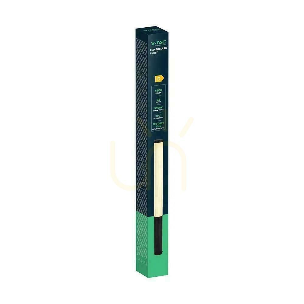 Preview V-TAC 80CM LED 24W IP44 Black Garden Post Light VT-10181 3000K 3400lm V-TAC 80CM LED 24W IP44 Black Garden Post Light VT-10181 3000K 3400lm