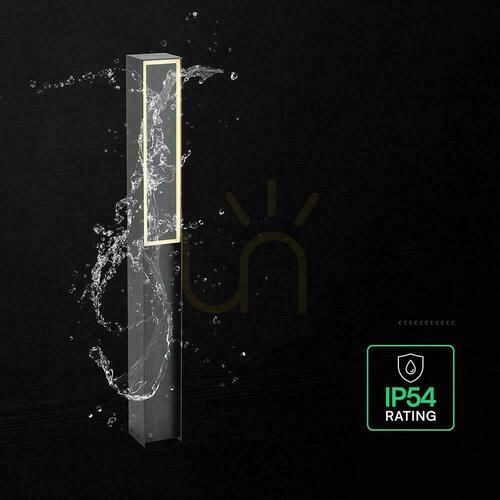 Check V-TAC 80CM LED 24W IP54 Black Garden Post Light VT-10191 3000K 3400lm