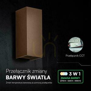 Outdoor Up/Down Wall Light V-TAC VT-120112-C 10W LED 1250lm CCT 3in1 IP65 Corten small 1