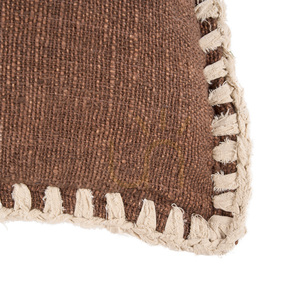 Cushion Cover BAZAR BIZAR Brown White Fabric 50x50 cm small 3