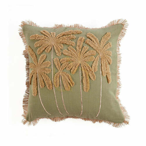 Check Cushion Cover BAZAR BIZAR Forest Green Fabric 50x50 cm