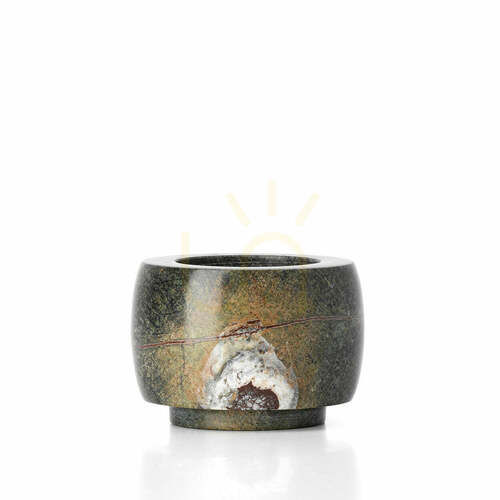 Check Marble Candle Holder BAZAR BIZAR Bidasar Green Low