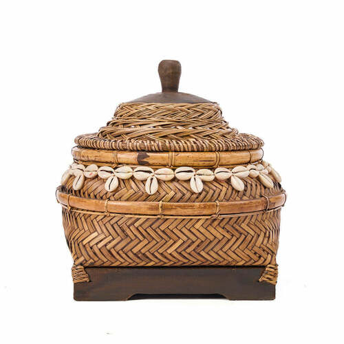 Check BAZAR BIZAR Wicker Basket Treasure Box Natural Brown 25 cm