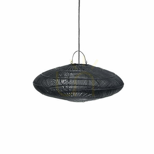 Check Pendant Light BAZAR BIZAR Macaron Black Metal Rattan M