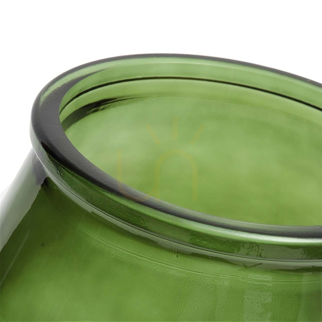 Check Glass Vase BAZAR BIZAR Green 23 cm Glass Collection M Glass Vase BAZAR BIZAR Green 23 cm Glass Collection M